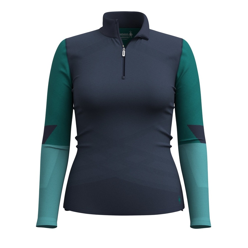 New Smartwool Top Small Base Layer 1/4 Zip Intraknit Thermal Merino Wool Navy